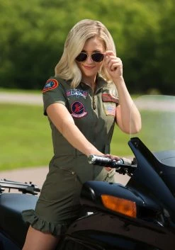 Womens Top Gun Flight Dress Costume -FunCostumes shop womens top gun flight dress alt 9
