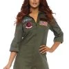 Top Gun Flight Suit Romper For Women