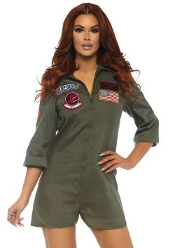 Top Gun Flight Suit Romper For Women