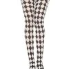 White Diamond Jester Tights For Women