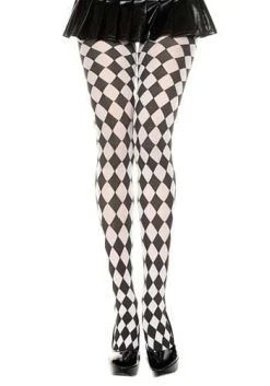 White Diamond Jester Tights For Women