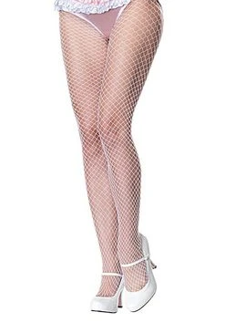 White Plus Size Fishnets For Women